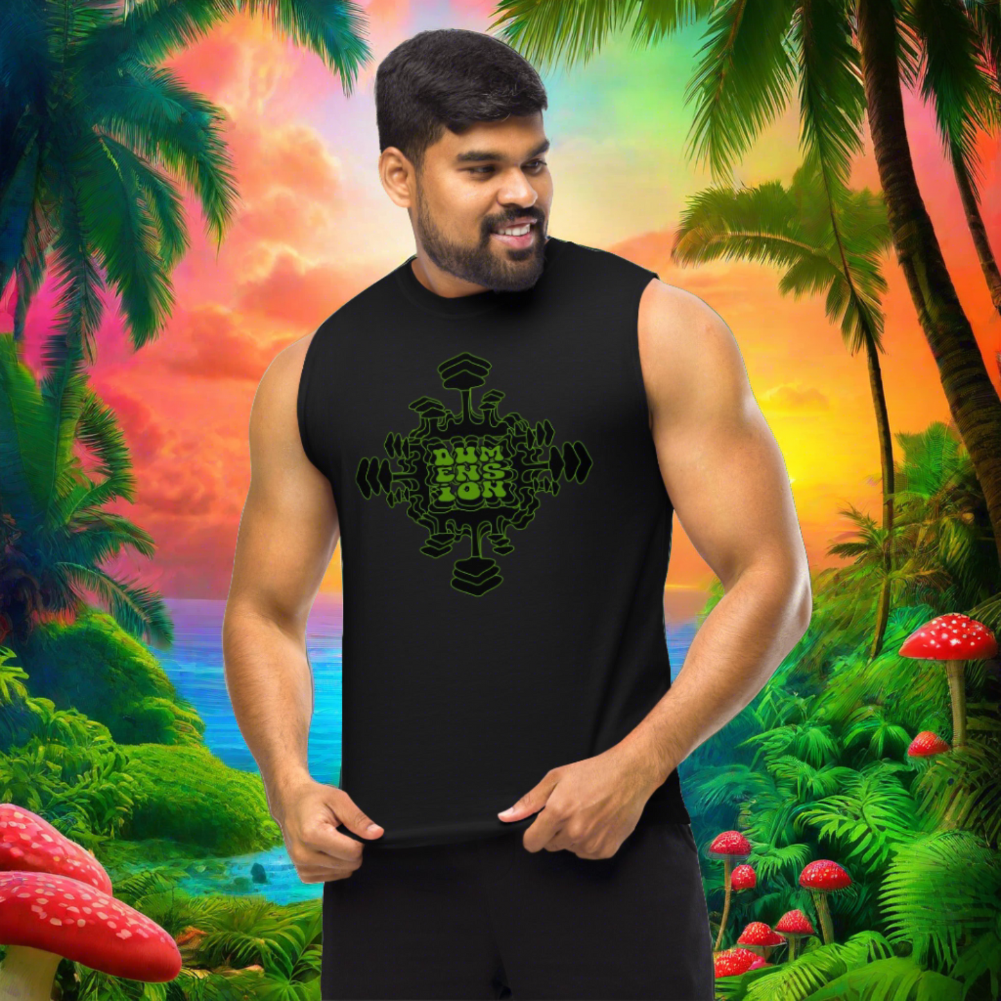 Green Mush Mandela Sleeveless