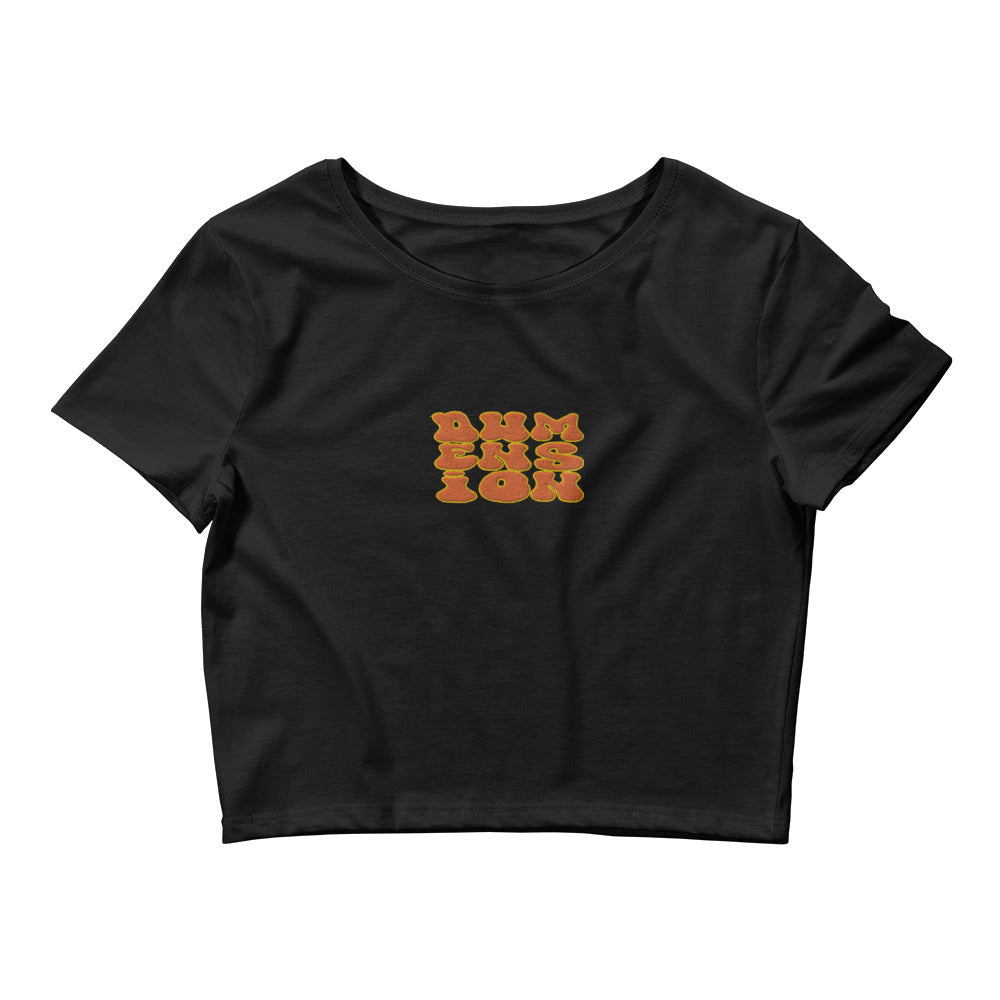 Extradimensional Hug Embroidered Crop Top